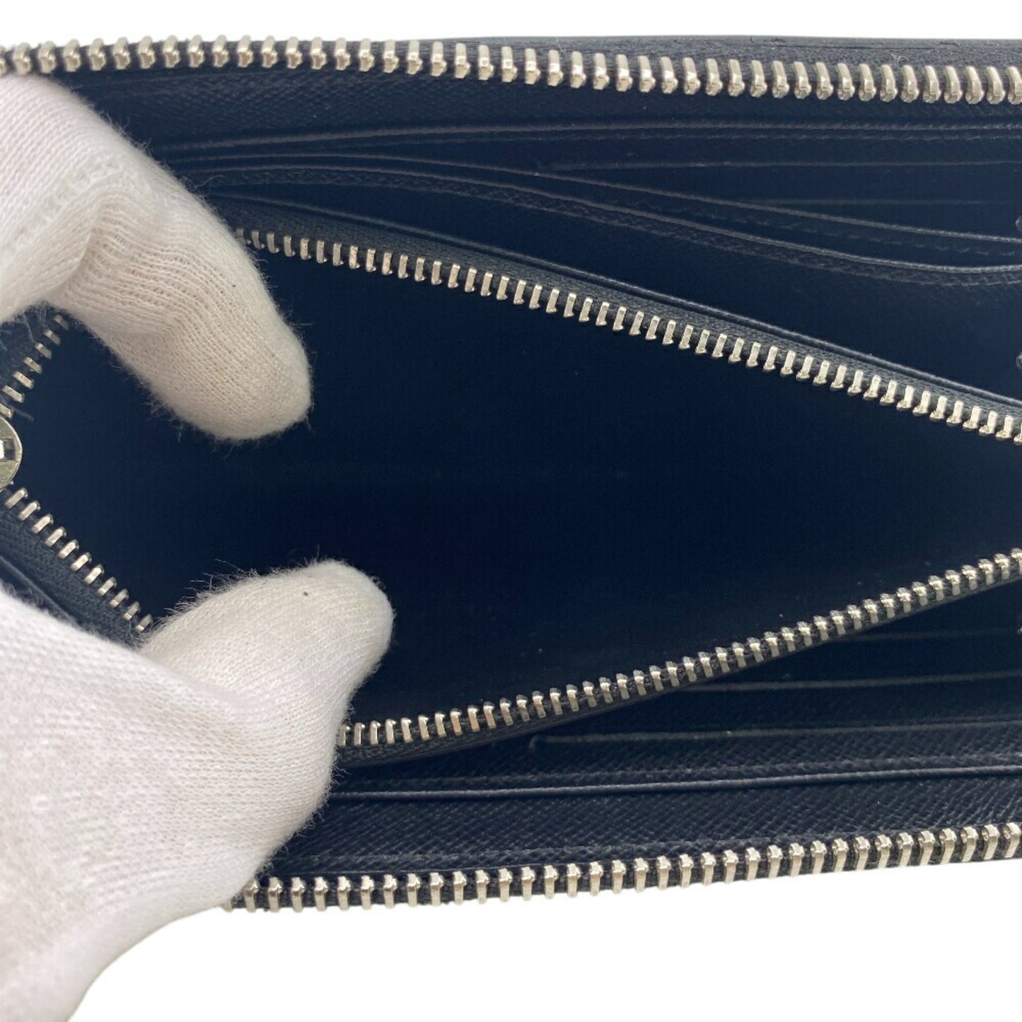 Louis Vuitton M61857 Zippy Wallet Round Long Black