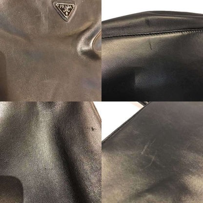Prada Nappa Handbag Leather Triangle Black