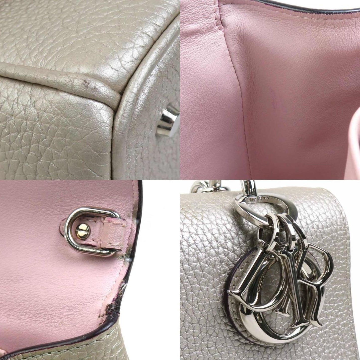 Christian Dior Be Mini Handbag Shoulder Bag In Gold Leather