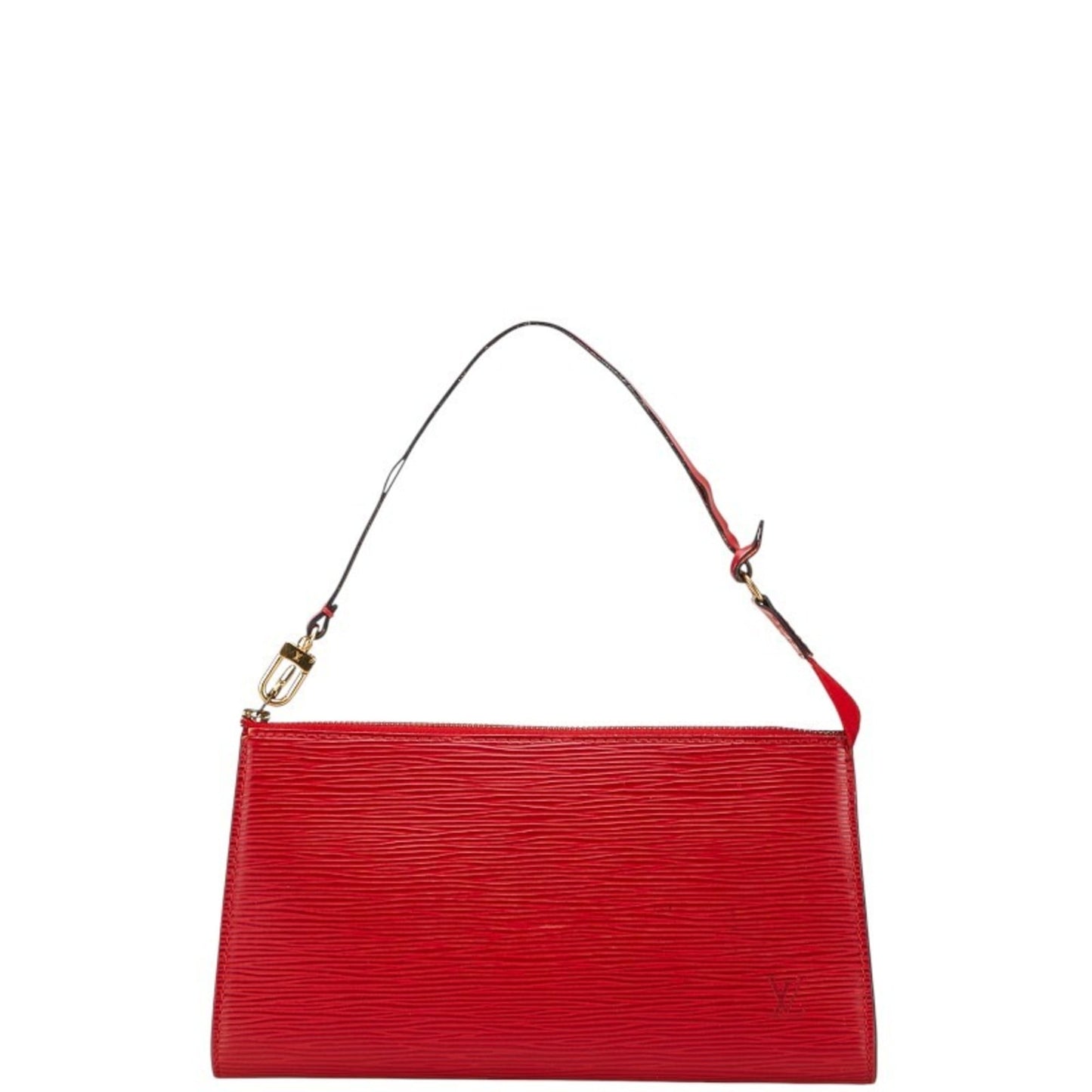 Louis Vuitton Epi Pochette Accessory Pouch Handbag M52947 Castilian Red Leather