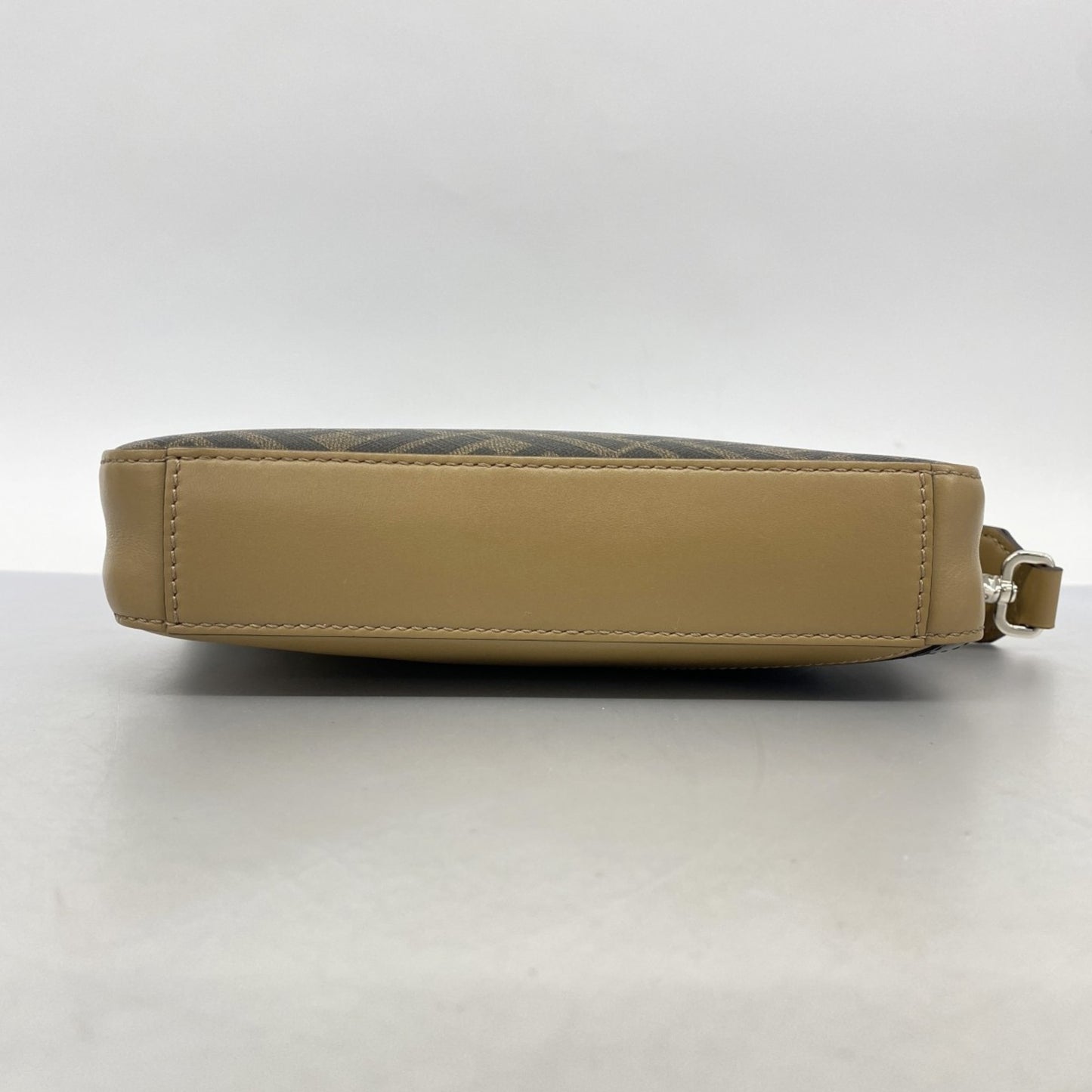 Fendi Zucca Diagonal Shoulder Bag In Brown