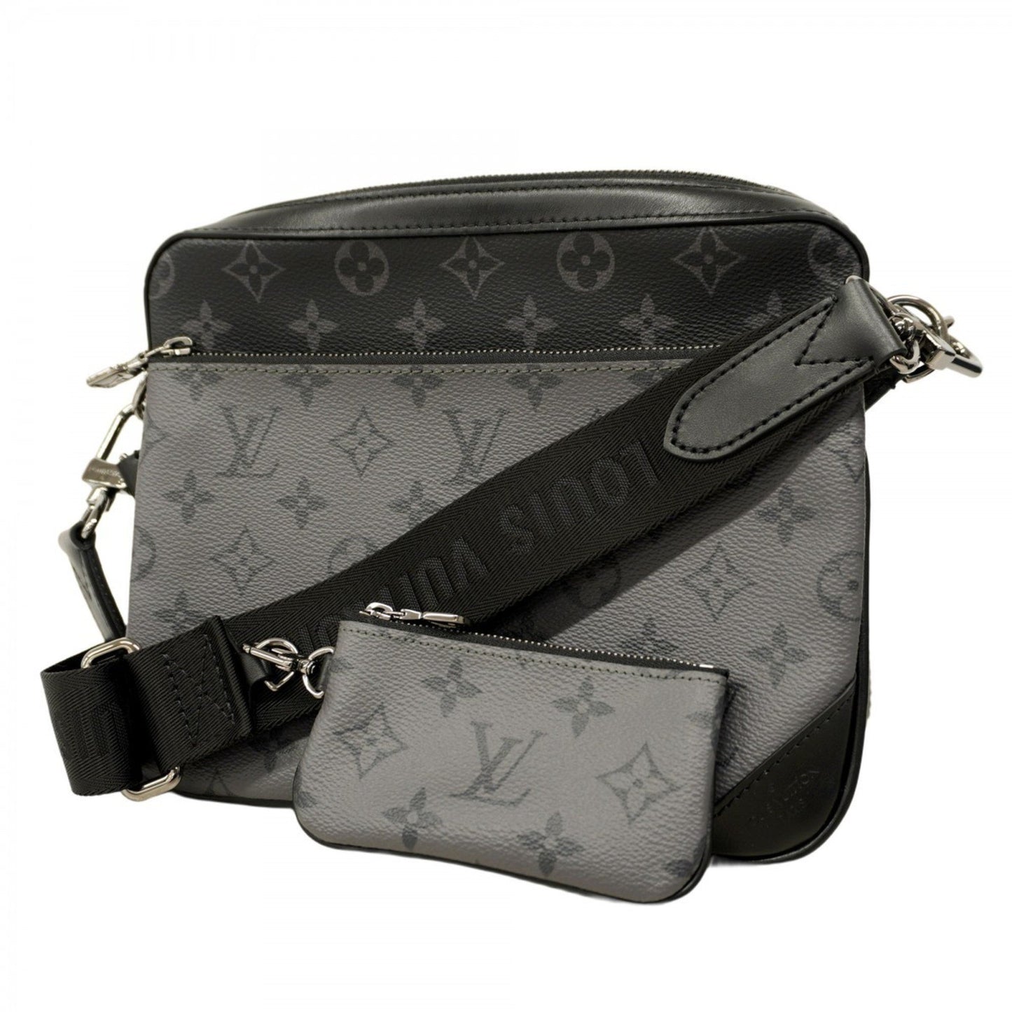 Louis Vuitton Monogram Eclipse Trio Shoulder Bag M69443 Black