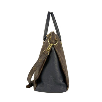 Louis Vuitton Louis Vuitton Handbag Shoulder Bag Monogram Pallas Canvas Brown Navy Gold