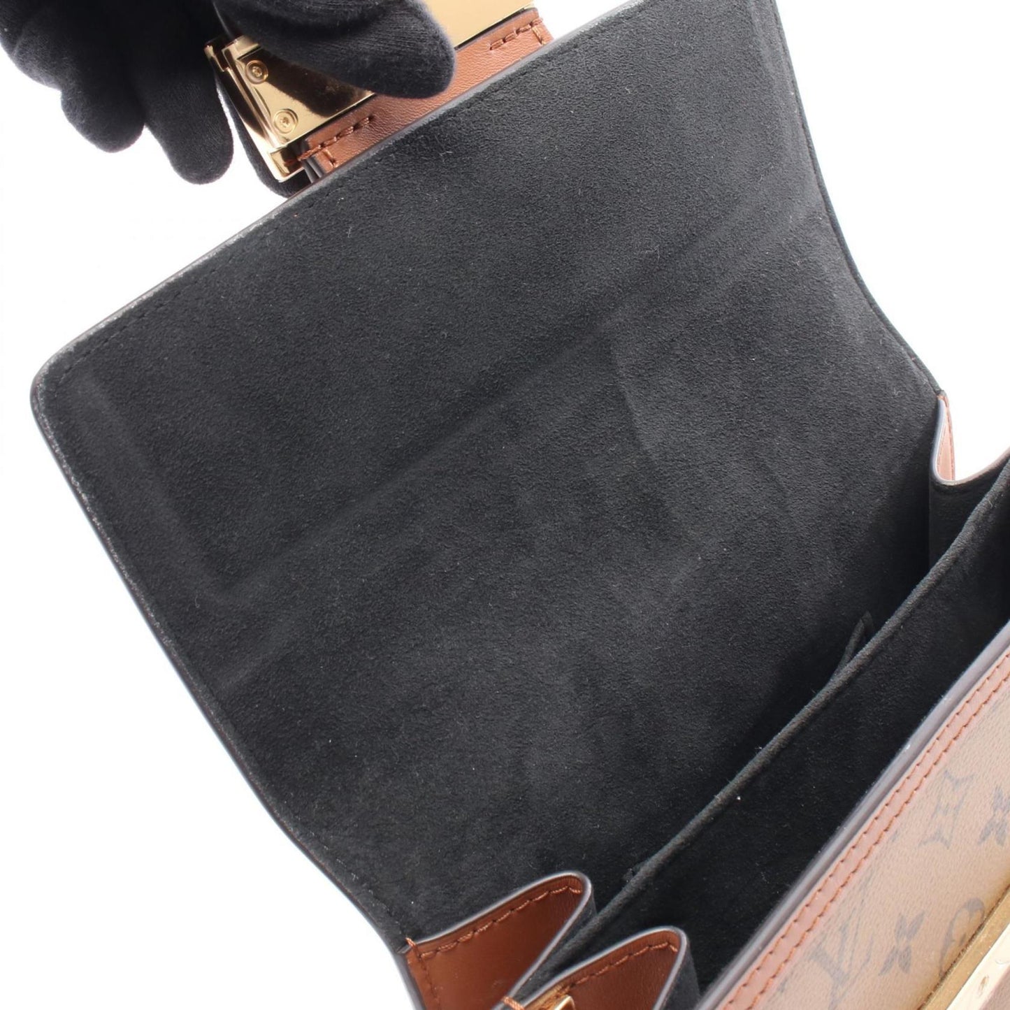 Louis Vuitton Dauphine Mini Monogram Reverse Shoulder Bag In Coated Canvas And Leather