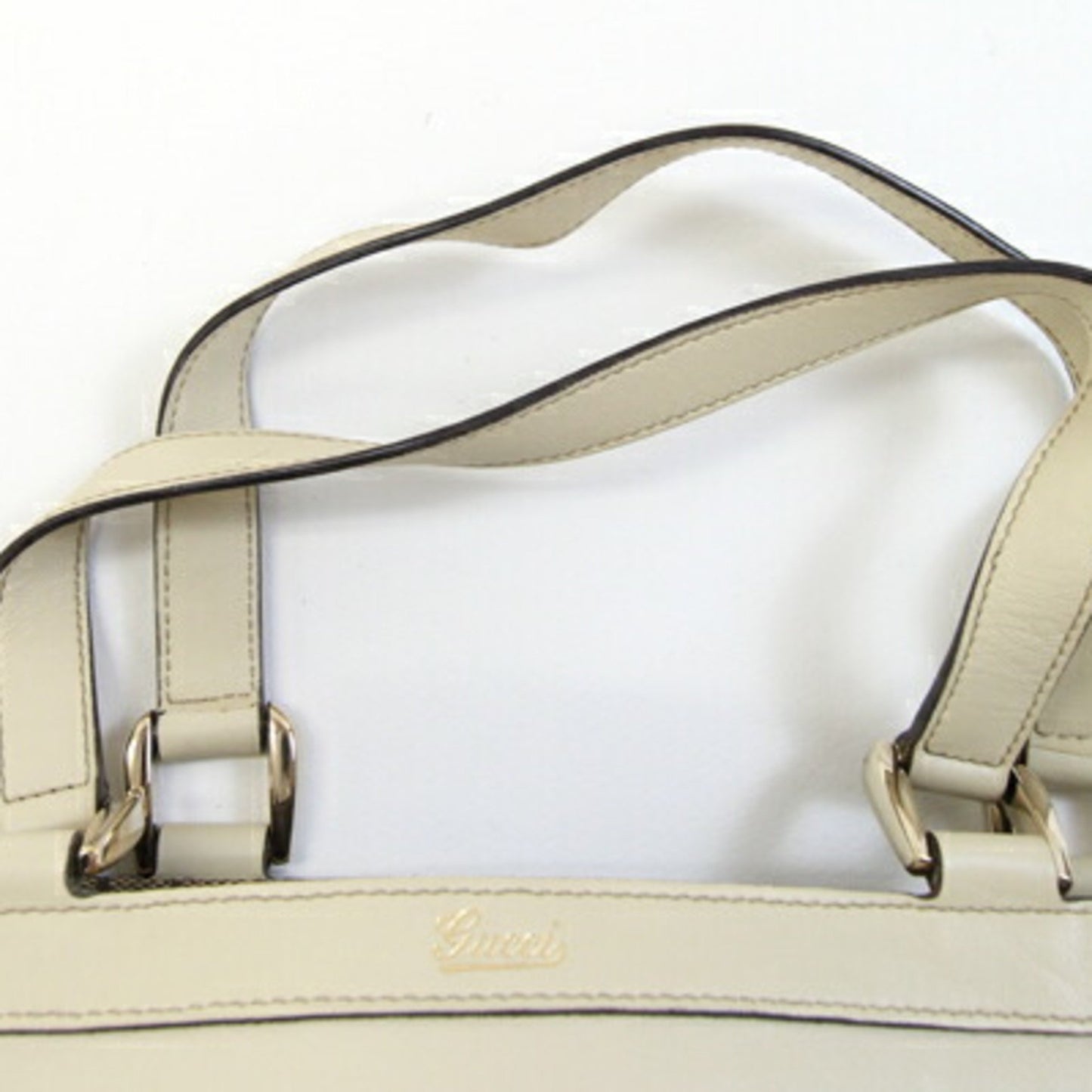 Gucci Abby Tote Bag 170004 Ivory Leather Shoulder