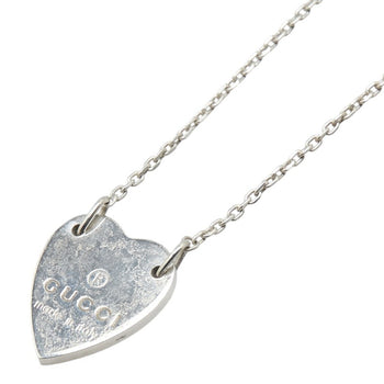 Gucci Heart Plate Necklace In Sv925 Silver