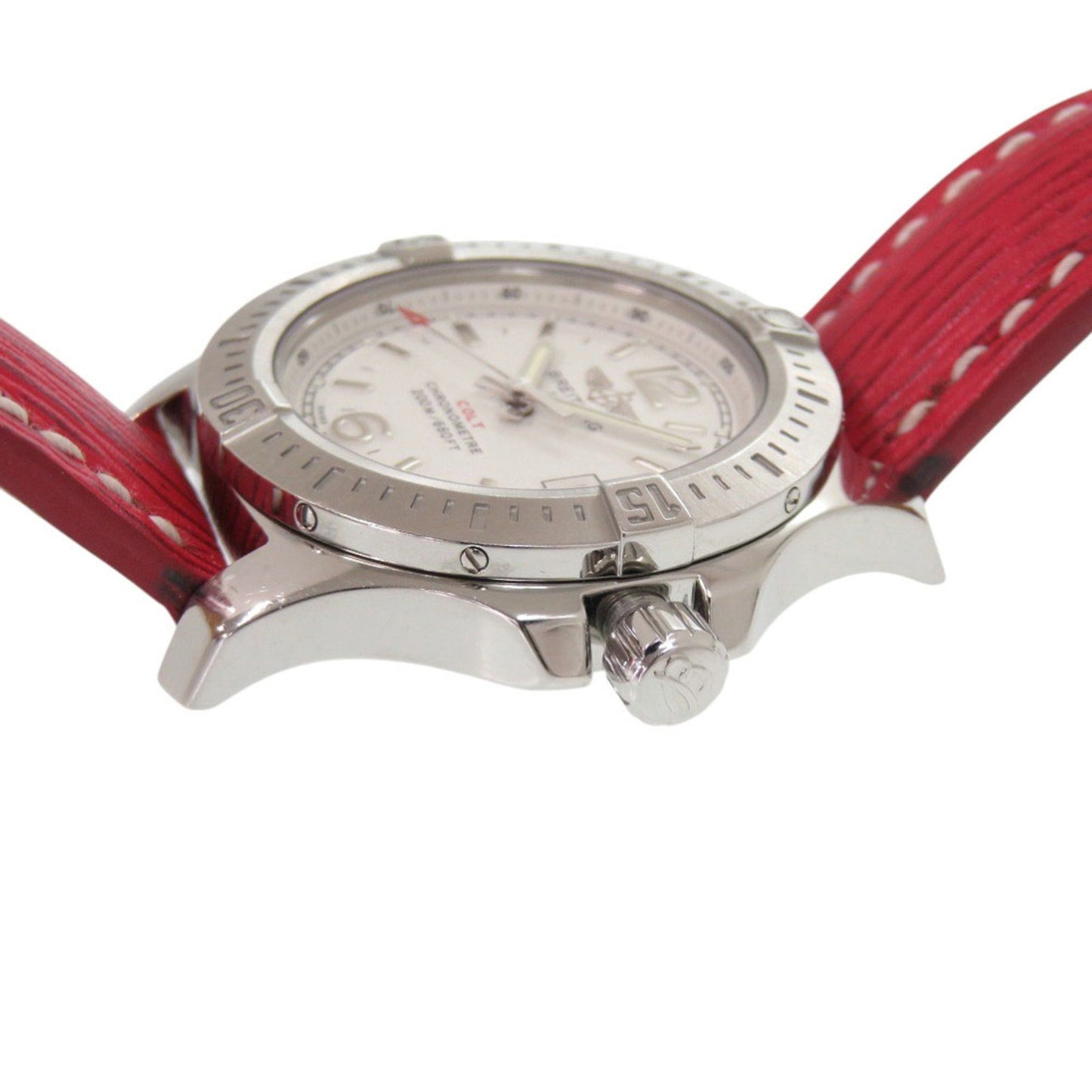 Breitling Colt Lady A77388 Stainless Steel Leather Watch