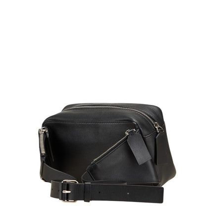 Valentino V Logo Body Bag/Waist Bag In Black Leather