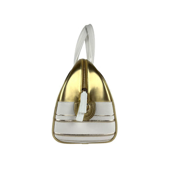 Christian Dior Vibe Medium Handbag Shoulder Bag In White And Gold