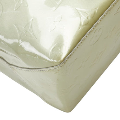 Louis Vuitton Monogram Vernis Reed Mm Tote Bag Handbag M91142 Green Silver Patent Leather