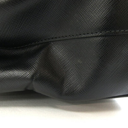 Prada Handbag B1801K Black Nylon Leather Stitching