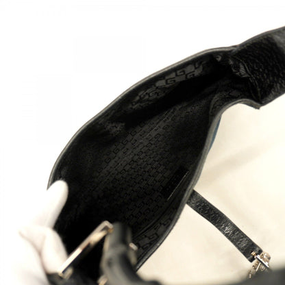 Gucci Bamboo 001 4060 Canvas Handbag Black