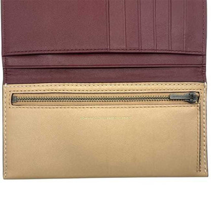 Coach Tri-Fold Long Wallet Ec-23718 Beige 57197 Leather 1941 Coach
