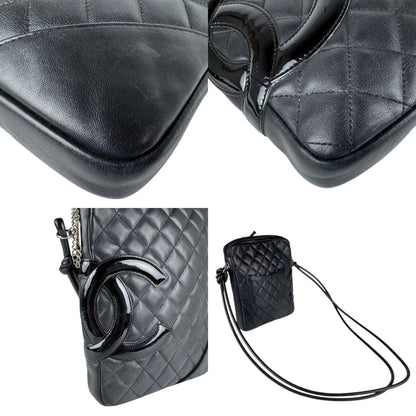 Chanel Shoulder Bag Cambon Line Lambskin Black