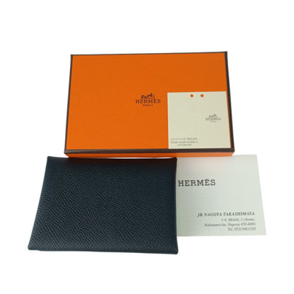 Hermes Calvi Duo Black Epson Wallet/Coin Case For Men And Women