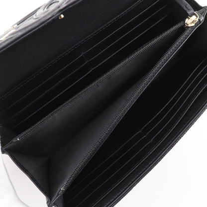 Calfskin Chanel Long Wallet (Bi-Fold) Grained
