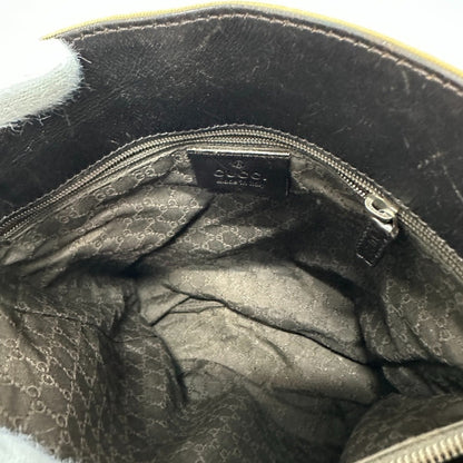 Gucci 001-4286 Vintage Sherry Line Bucket Shoulder Bag In Leather/Canvas