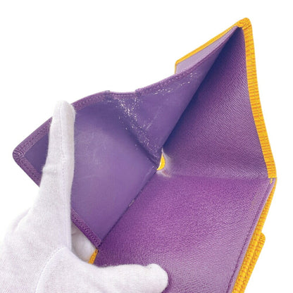 Louis Vuitton M63489 Porte Monnaie Bi-E Carte Credit Compact Wallet Epi Tri-Fold Yellow