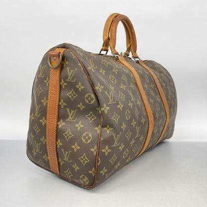Louis Vuitton Monogram Keepall Bandouliere 45 Boston Bag M41418 Brown