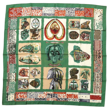 Hermes Herms Carr 90 Persona Silk Scarf Muffler In Green