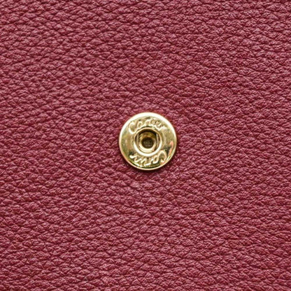 Cartier C De Compact Wallet Bi-Fold Leather Bordeaux Red L3001502