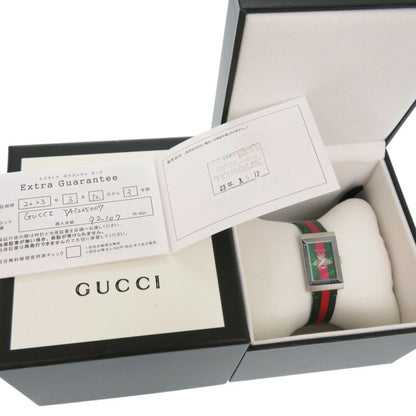 Like New Gucci G Frame 147.4 Stainless Steel Leather Watch