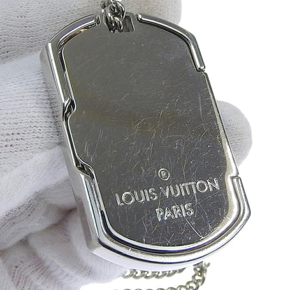 Louis Vuitton Monogram Eclipse Collier Plaque Plate M63640 Metal Necklace Locket