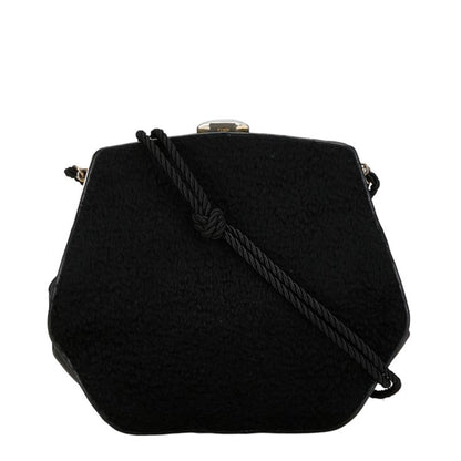 Fendi Shoulder Bag Black Sheepskin