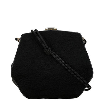 Fendi Shoulder Bag Black Sheepskin