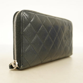 Chanel Matelasse Caviar Leather Long Wallet