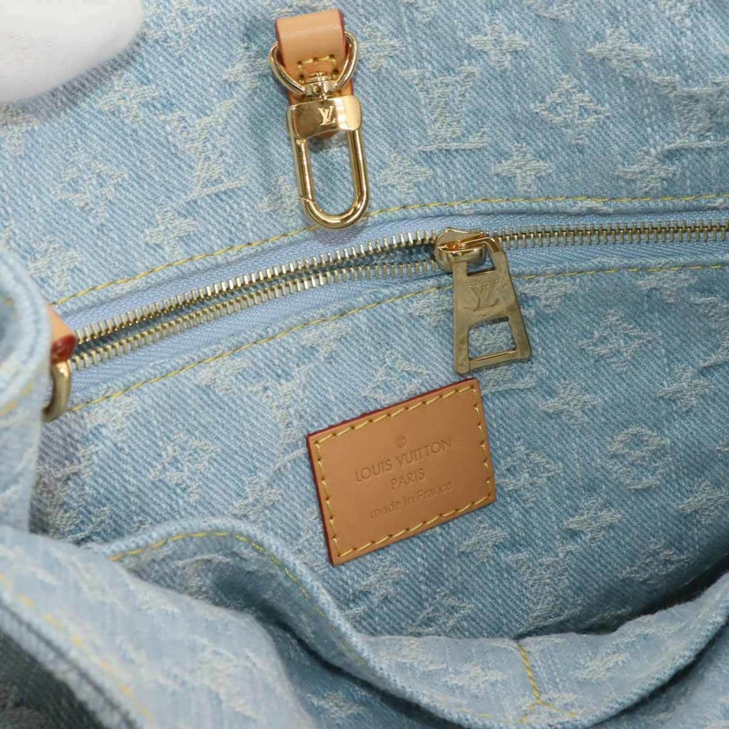 Louis Vuitton Lv By The Pool Let Go 2-Way Hand Shoulder Bag Monogram Denim Sky Blue M24897 Rfid
