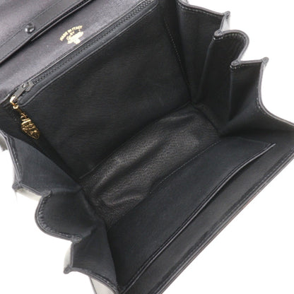 Gucci Old Gucci Shoulder Bag Clutch Calf Black 2Way Flap