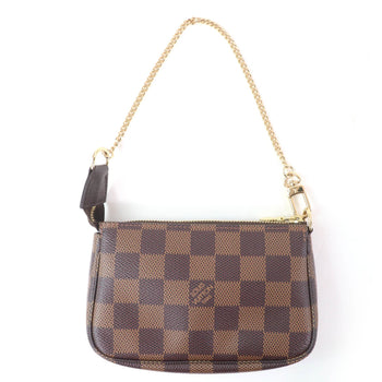 Louis Vuitton N58009 Mini Pochette Accessoires In Damier Ebene Brown