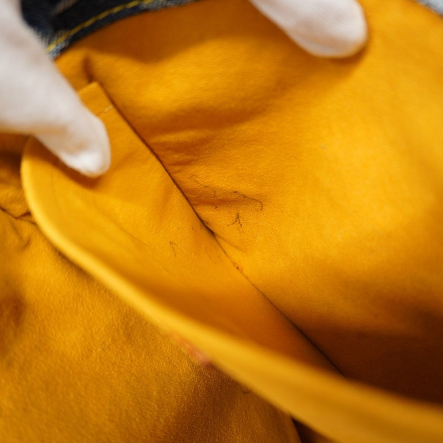 Louis Vuitton Monogram Denim Flat Shopper Tote Bag M95018 Blue