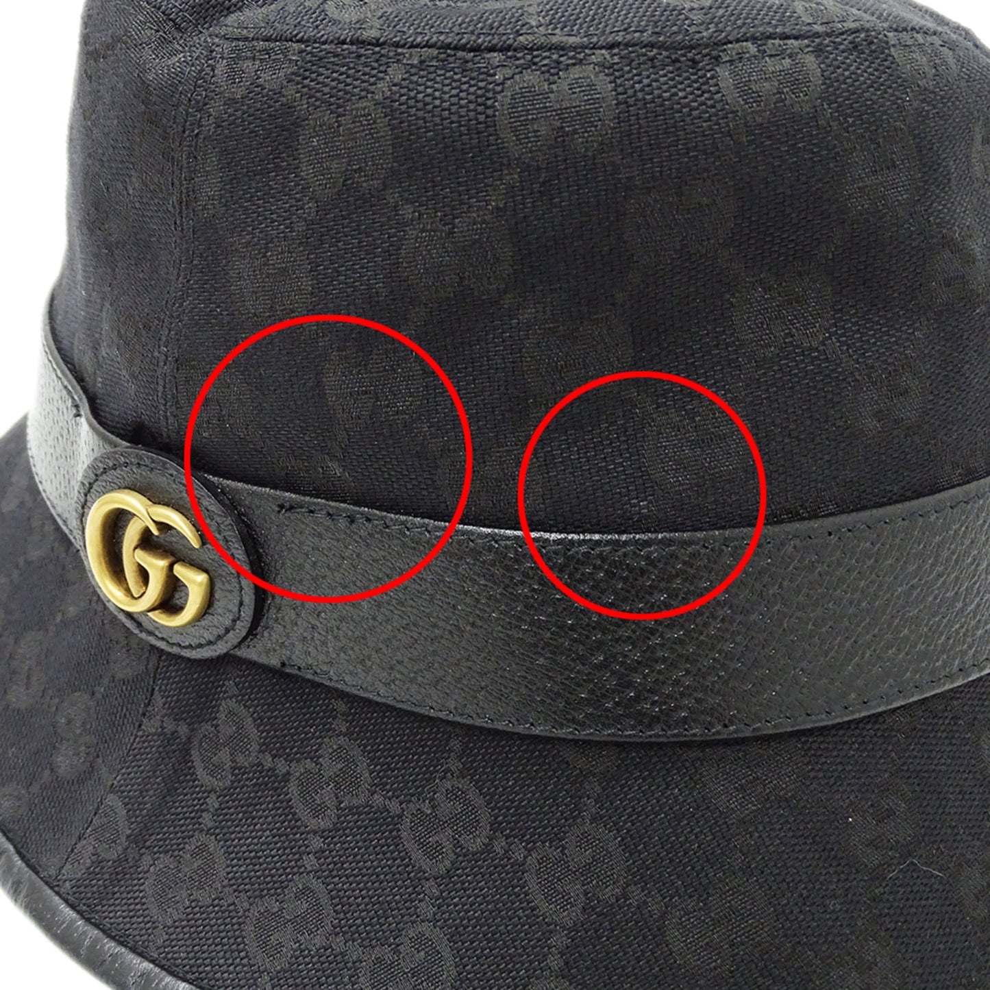 Gucci Petit Marmont Bucket Hat In Gg Canvas (Black