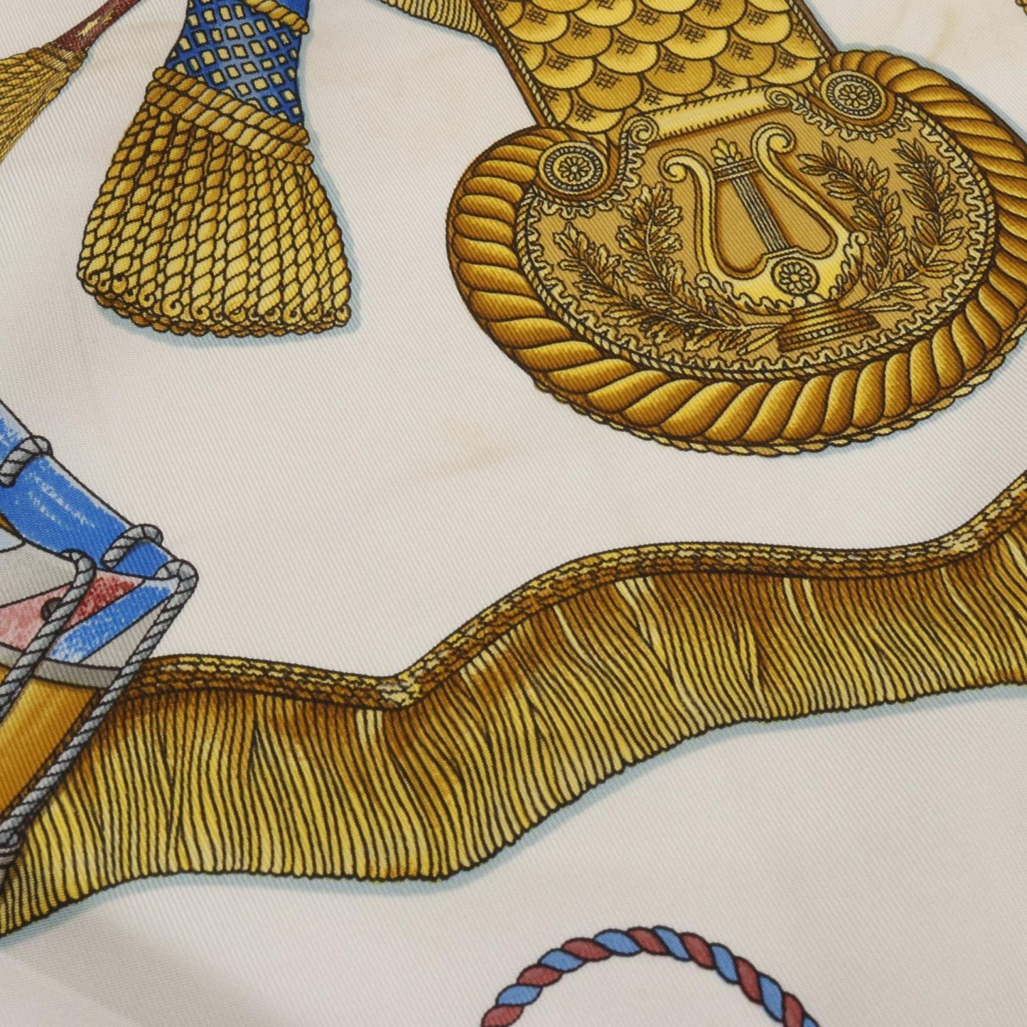 Herms Hermes Carr 90 Les Tambours Silk Scarf