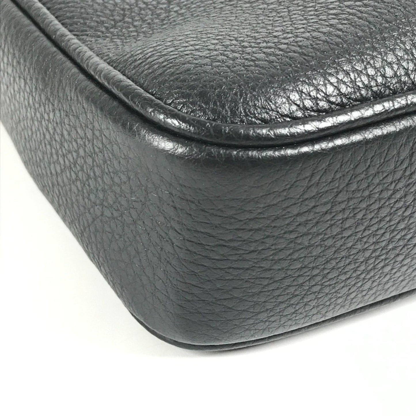 Versace Medusa Logo Pochette Shoulder Bag In Black Leather