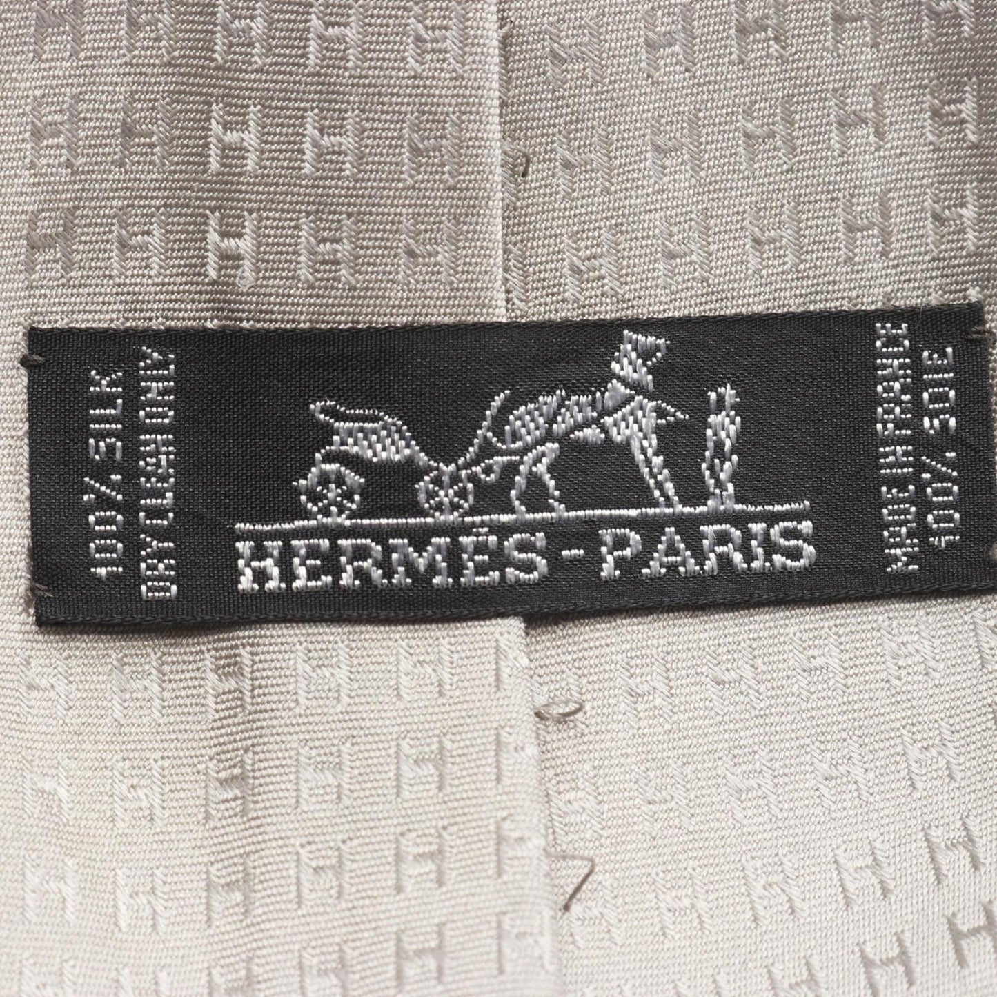 Hermes Herms H-Patterned Silk Tie For Men