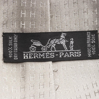 Hermes Herms H-Patterned Silk Tie For Men
