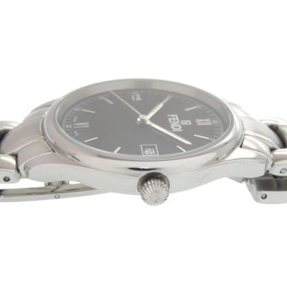 Fendi 210G Stainless Steel Black Dial Silver Quartz Watch 1818 Fendi