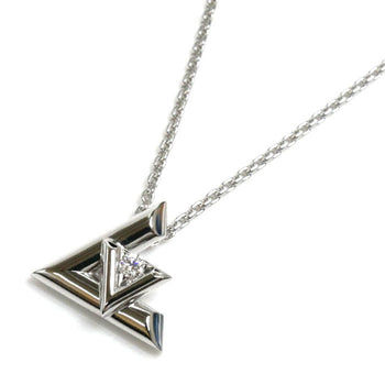 Louis Vuitton Louis Vuitton K18Wg White Gold Pendant Lv Volt One Pm Necklace Q93806 Diamond 6.1G