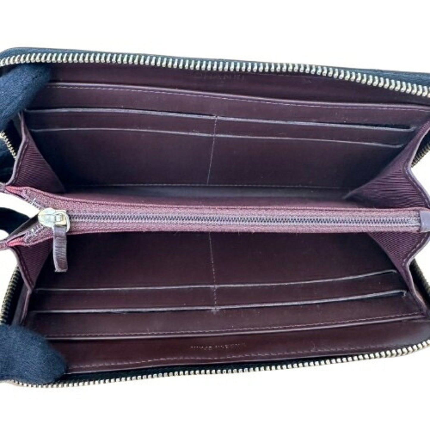 Chanel Caviar Skin Round Wallet Black Long
