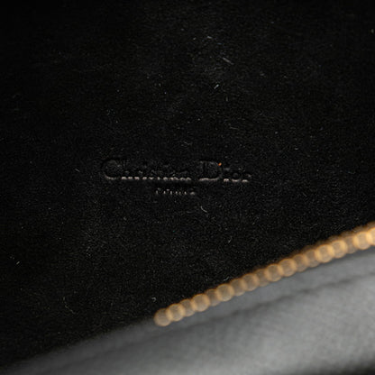 Christian Dior Dior Caro Double Pouch Shoulder Bag Black Leather