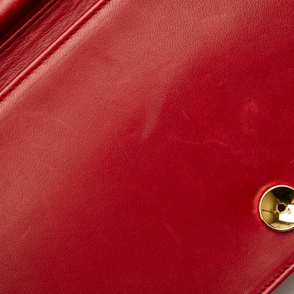 Chanel Coco Mark Matelasse Chain Shoulder Bag In Red Lambskin