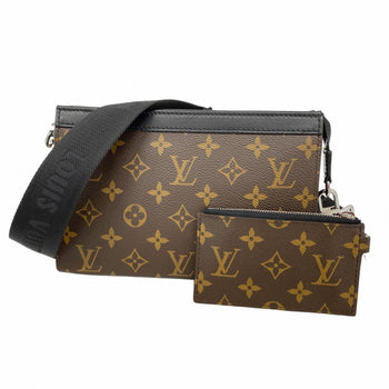 Louis Vuitton Monogram Macassar Gaston Wearable Wallet Shoulder Bag M14036 Brown/Black