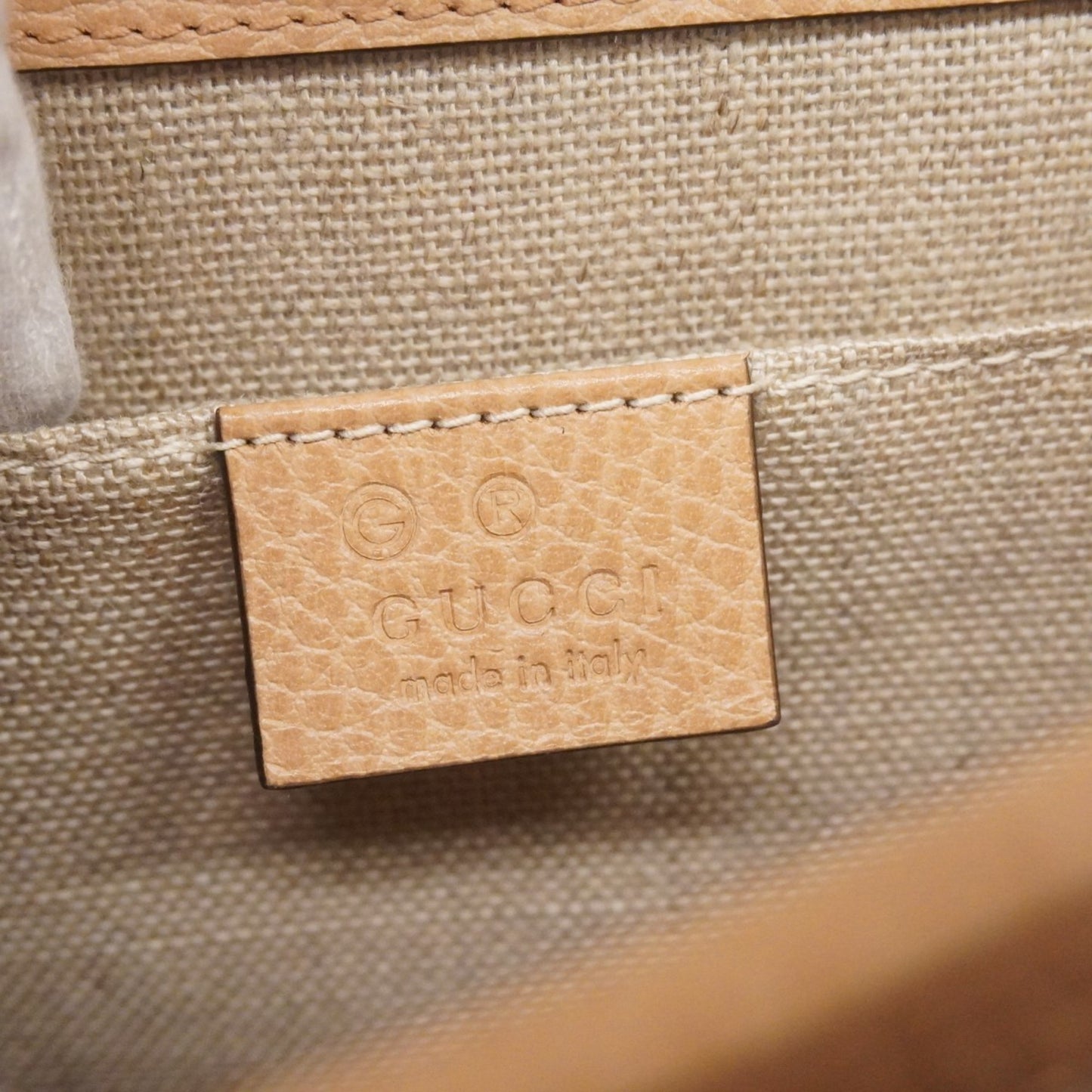 Gucci Interlocking G Shoulder Bag 510304 Leather Beige Champagne