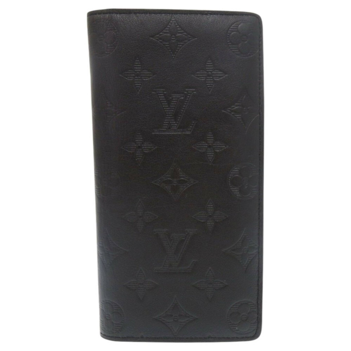 Louis Vuitton Portefeuille Brazza Monogram Shadow M62900 Ic Chip Noir Long Wallet 1713Louis Vuitton