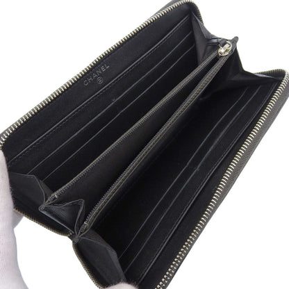 Chanel Camellia Coco Mark Round Long Wallet A82281