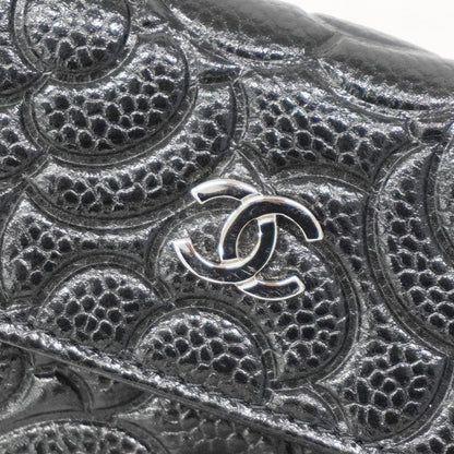 Chanel Camellia Caviar Leather Business Card Case