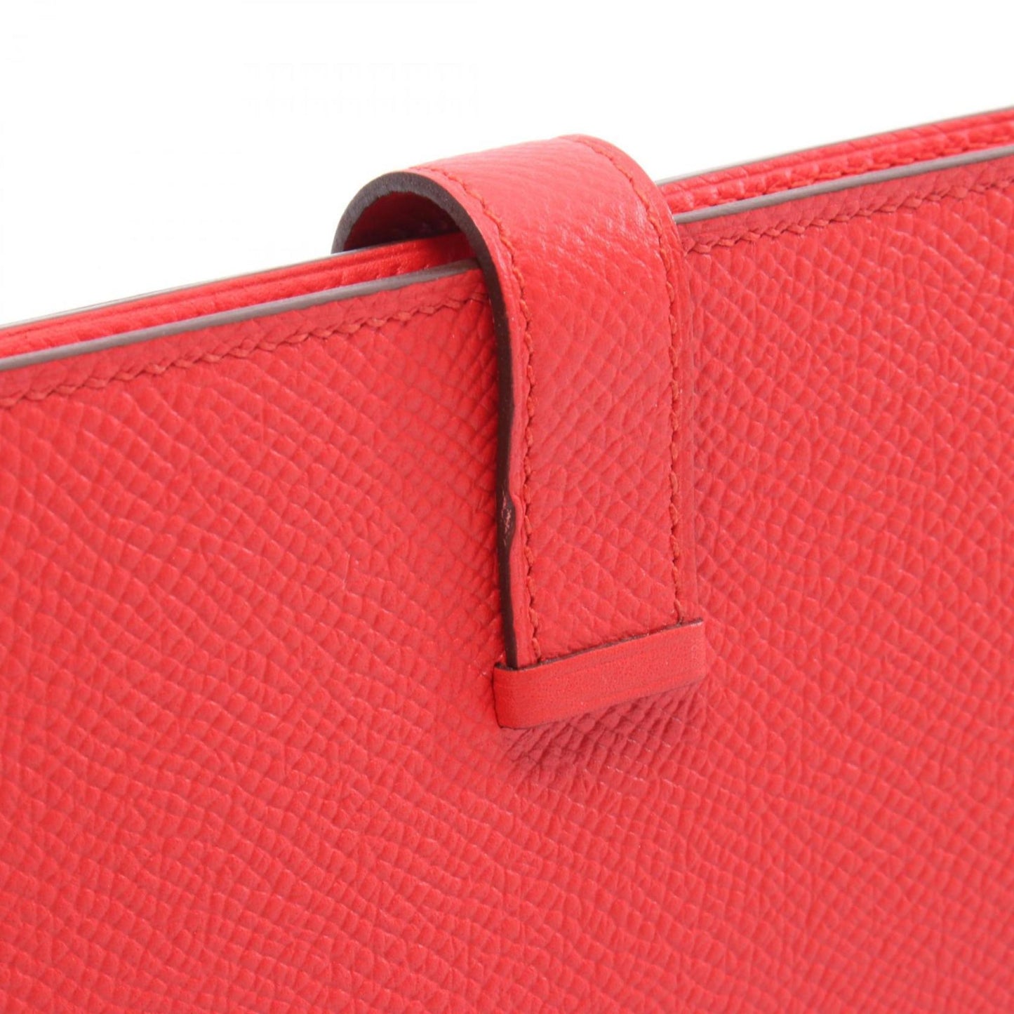 Hermes Herms Bearn Soufflet Bi-Fold Long Wallet In Calfskin Leather (Cowhide) With Epsom Leather